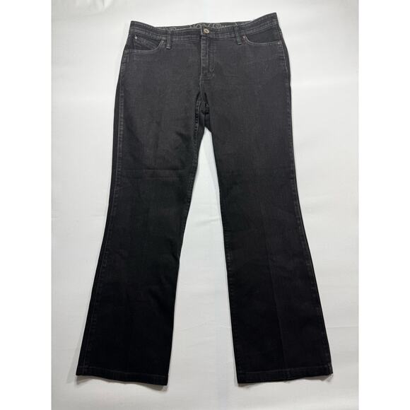 Wrangler Q-Baby Women's Straight Leg Black Denim Jeans - Size 15/16 (38x31.5) - Picture 1 of 5